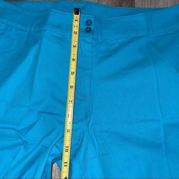 🆕 MARGARITAVILLE Bermuda turquoise stretch twill cotton shorts size 8 NWOT - Picture 4 of 13
